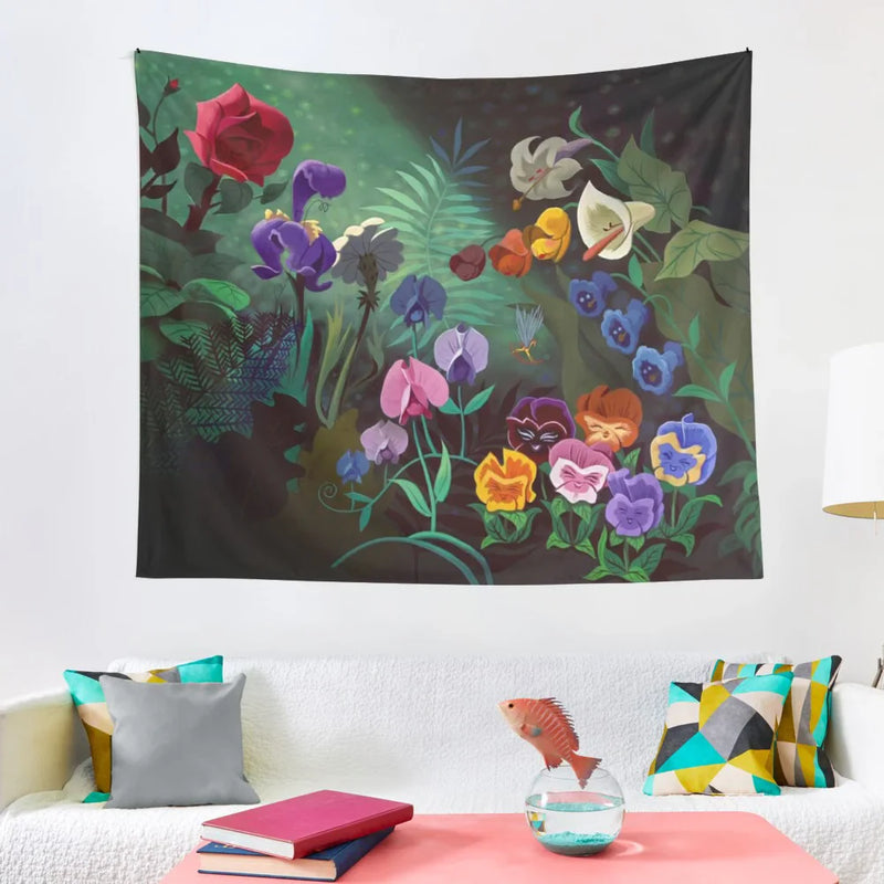 Wildflower Botanical Tapestry - Afralia™ Colorful Flower Wall Hanging Decor