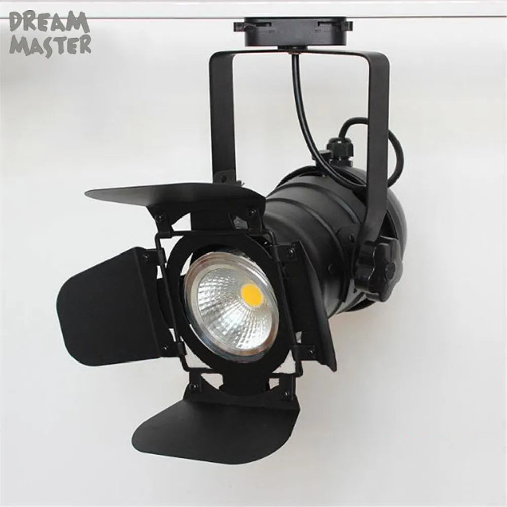 Afralia™ Vintage Industrial LED Track Lighting - Dimmable, Adjustable Rail Lamp for Art Displays