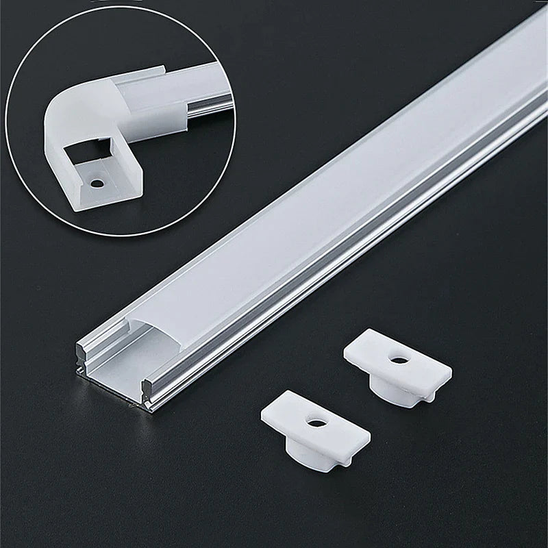 Afralia™ U-Style Aluminum LED Profiles for Cabinet Bar Strip Lights