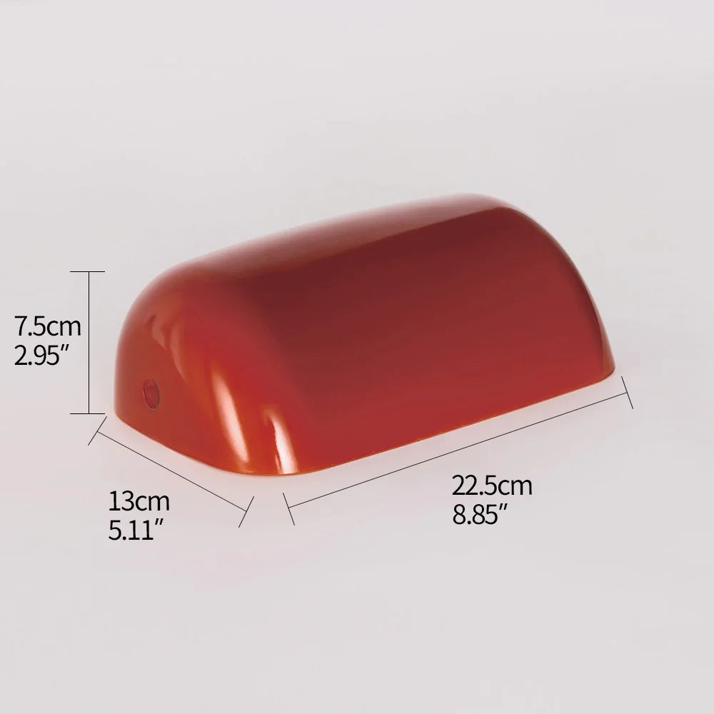 Afralia™ Glass Banker Lamp Shade for Table Lamps in 4 Colors