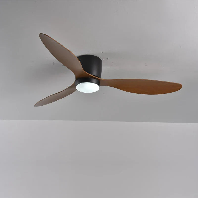 Afralia™ White Ceiling Fan with LED Light and Remote Control