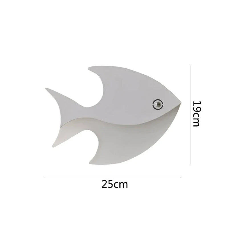 Afralia™ LED Fish Shape Wall Lamp Modern Creative Acrylic Decor for Indoor Spaces
