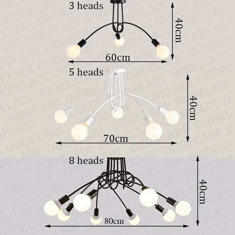 Afralia™ Modern Wrought Iron LED Ceiling Lights for Stylish Home Decor