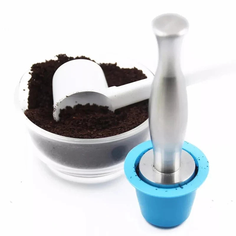 Afralia™ Stainless Steel Coffee Tamper For Nespresso Capsules