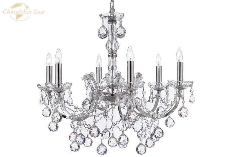 Afralia™ Traditional Crystal Chandelier LED Hanging Lamp Luxe Candle Lustre