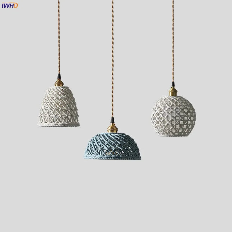 Afralia™ Ceramic LED Pendant Lights: Japanese Style, Copper Nordic Modern Design