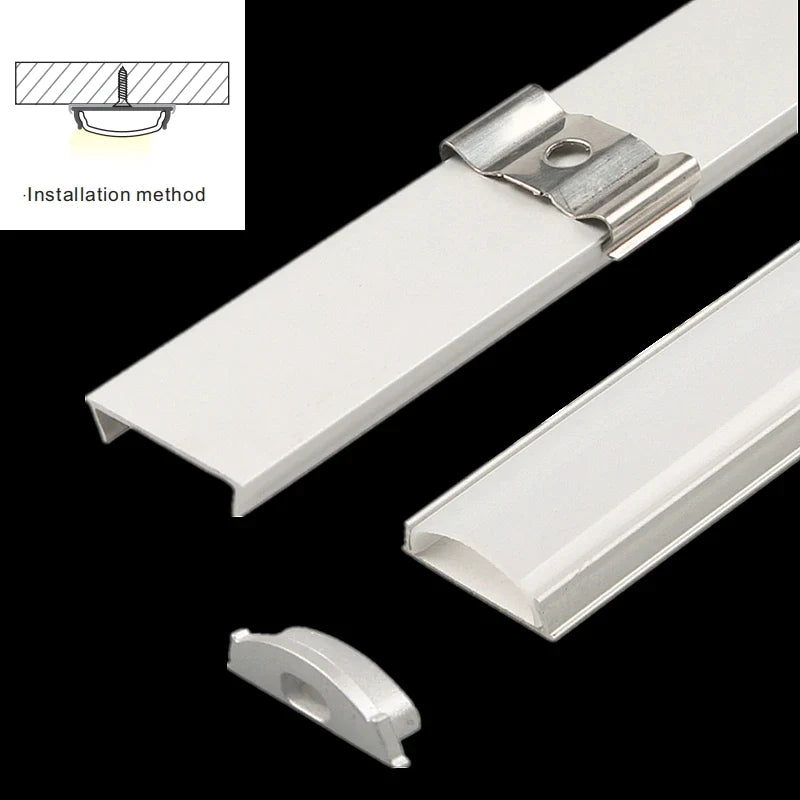 Afralia™ 0.5m/1m Flexible U Aluminum Profiles for LED Strip Lights