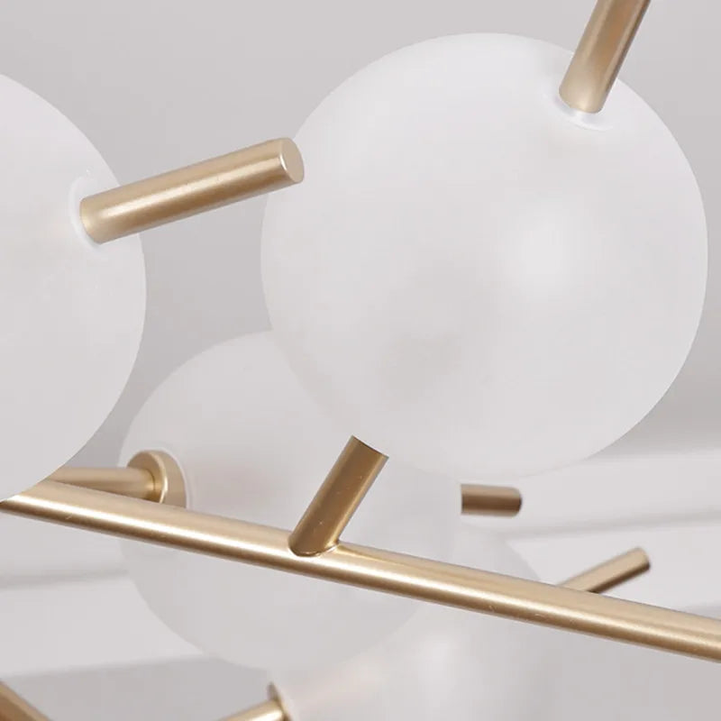 Afralia™ Nordic Glass Ball Chandelier: Modern Postmodern Designer Model Room Lighting