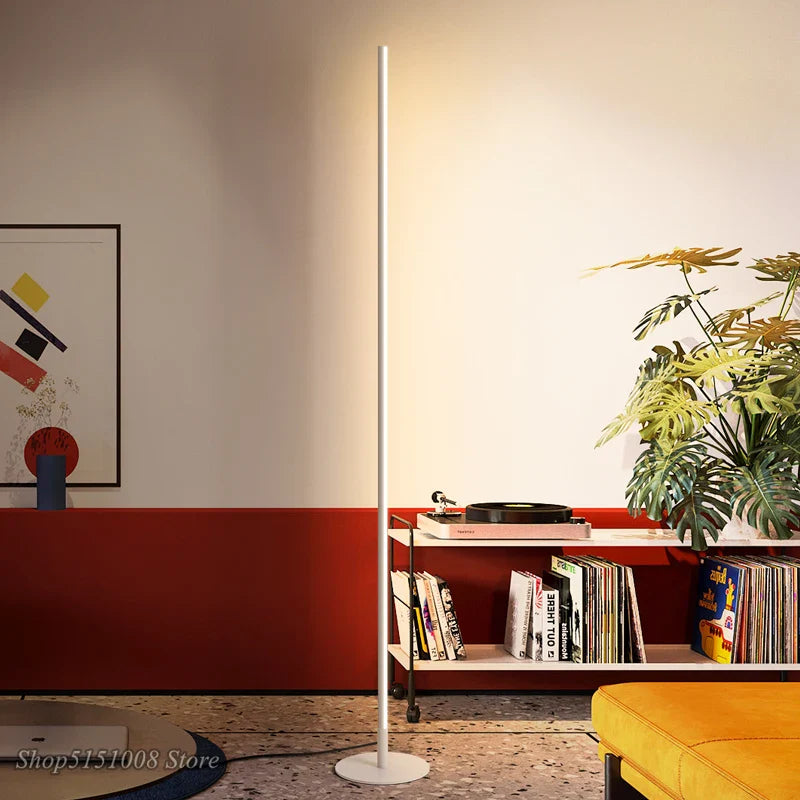 Afralia™ Nordic Minimalist LED Floor Lamp Living Room Aluminum Creative Wall Hanging Decor Luminaria