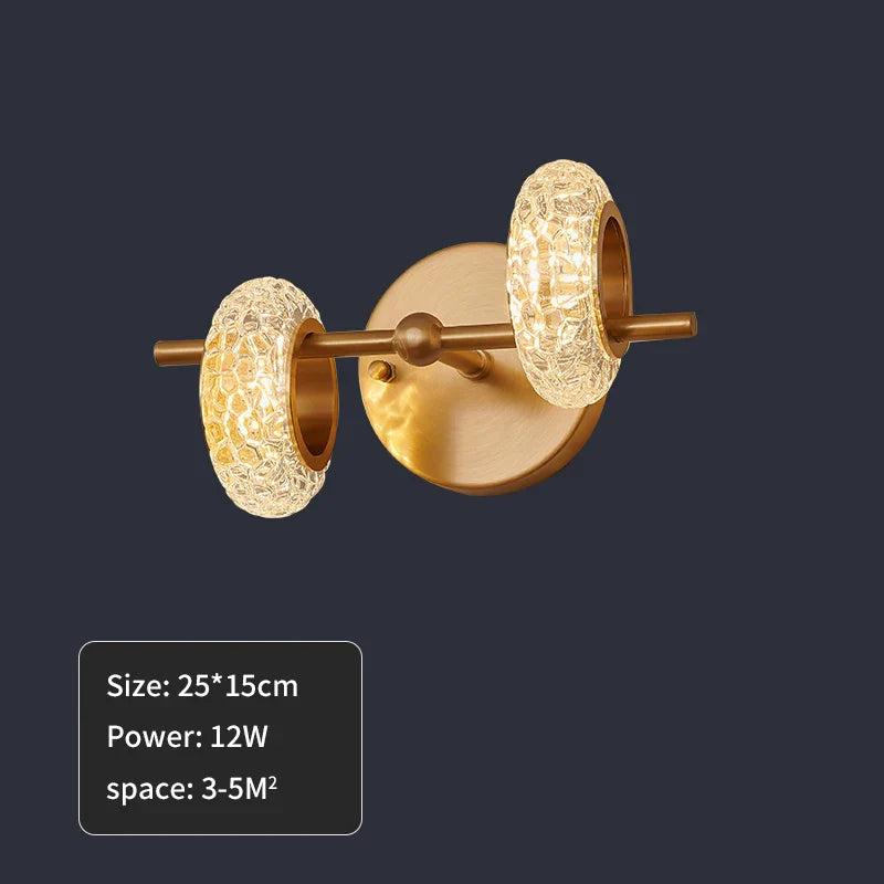 Nordic Golden Crystal Circle LED Chandelier by Afralia™ for Elegant Indoor Decor