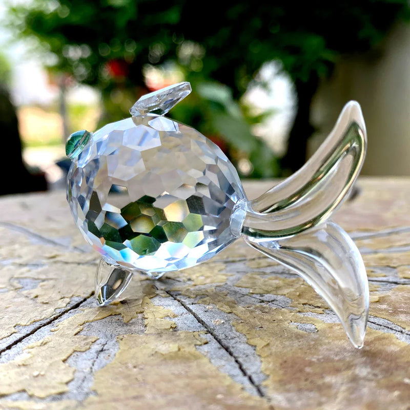 Afralia™ Goldfish Glass Miniature Sculpture for Modern Home Decor & Gifts