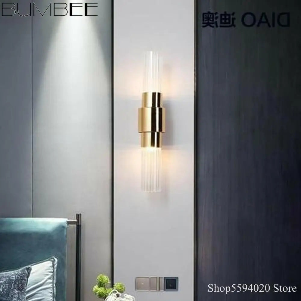 Afralia™ Iron Glass Lamps: Modern Nordic Wall Sconce Light Fixture for Living Room, Bedroom, Stairway