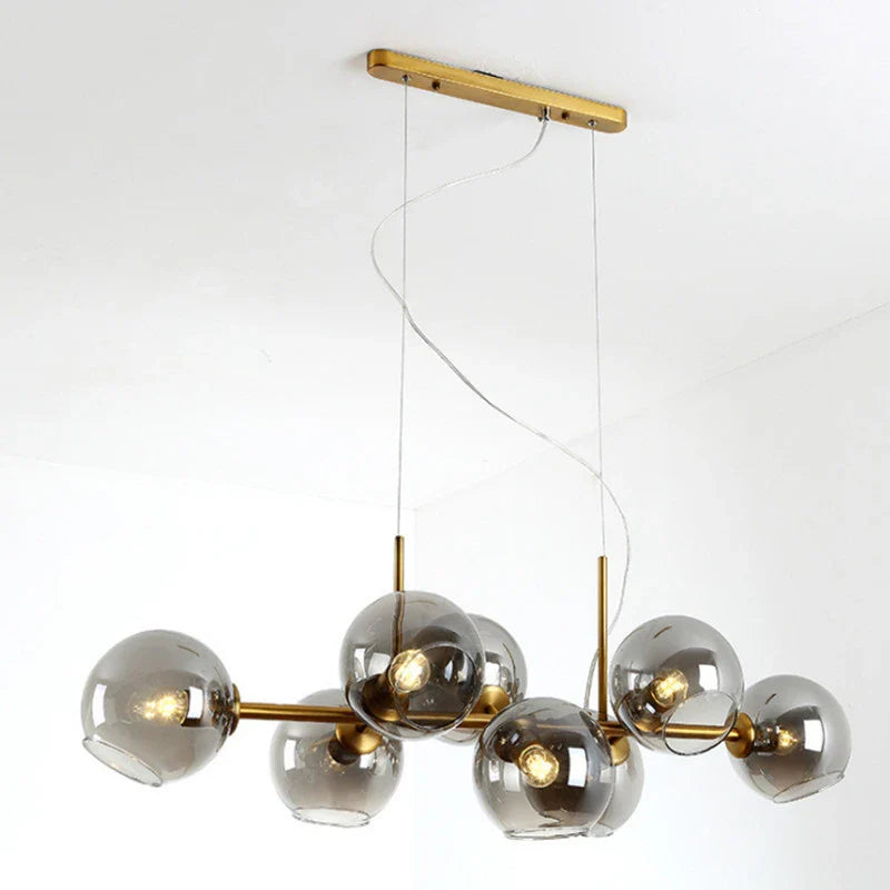 Afralia™ Gray Glass Pendant Lights: Modern Nordic Loft Rustic Chandelier for Kitchen Bar Dining by Afralia™