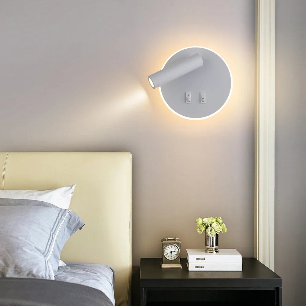 Afralia™ Adjustable 10W Wall Light Sconce Lamp with Switch - Hotel Bedroom Study Reading