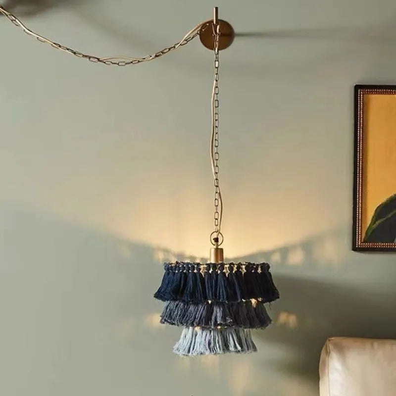 Afralia™ Fela Tassel Wall Lamp: Nordic Boho Post-Modern Designer Decorative Light