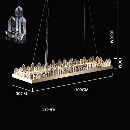 Afralia™ Dimmalbe LED Crystal High Ceiling Chandelier for Living Room