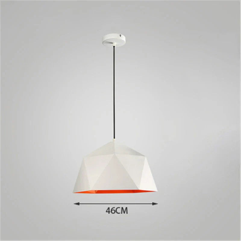 Afralia™ Iron Diamond Pendant Lights Modern Geometry Pendent Lighting for Living Room & Cafe