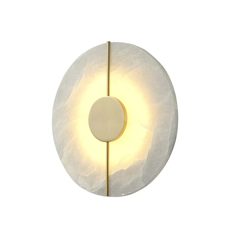 Afralia™ Copper Stone Corridor Aisle Wall Lamp for Living Room - Elegant Lighting Option.