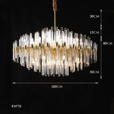 Afralia™ E14 LED Crystal Pendant Lights in Silver Gold Finish