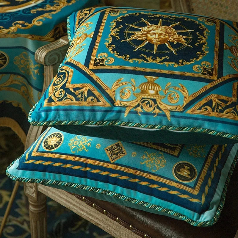 Afralia™ Medusa Velvet Cushion Cover - Renaissance Art Luxury Throw Pillow Case
