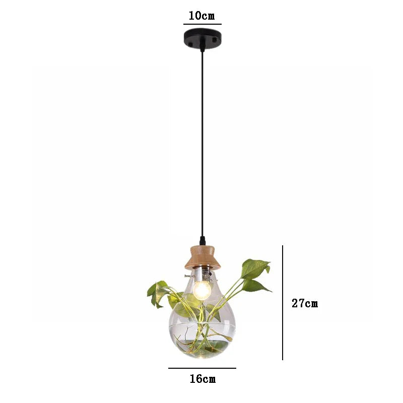Afralia™ Botanical Glass Bottle Pendant Light for Home and Commercial Spaces
