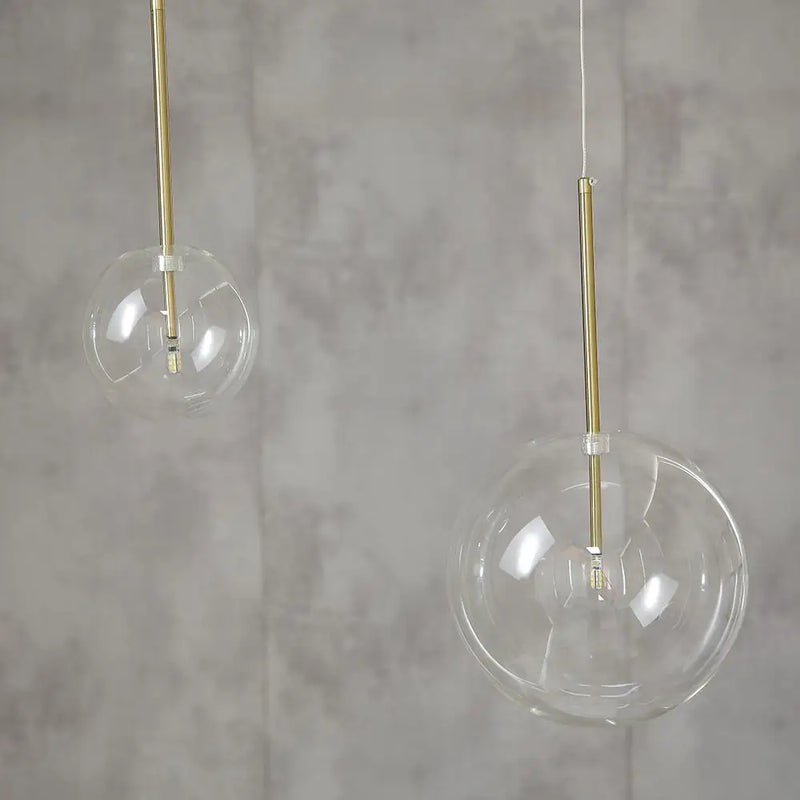 Afralia™ Bubble Glass Ball Pendant Light for Modern Living Room Kitchen Bedroom