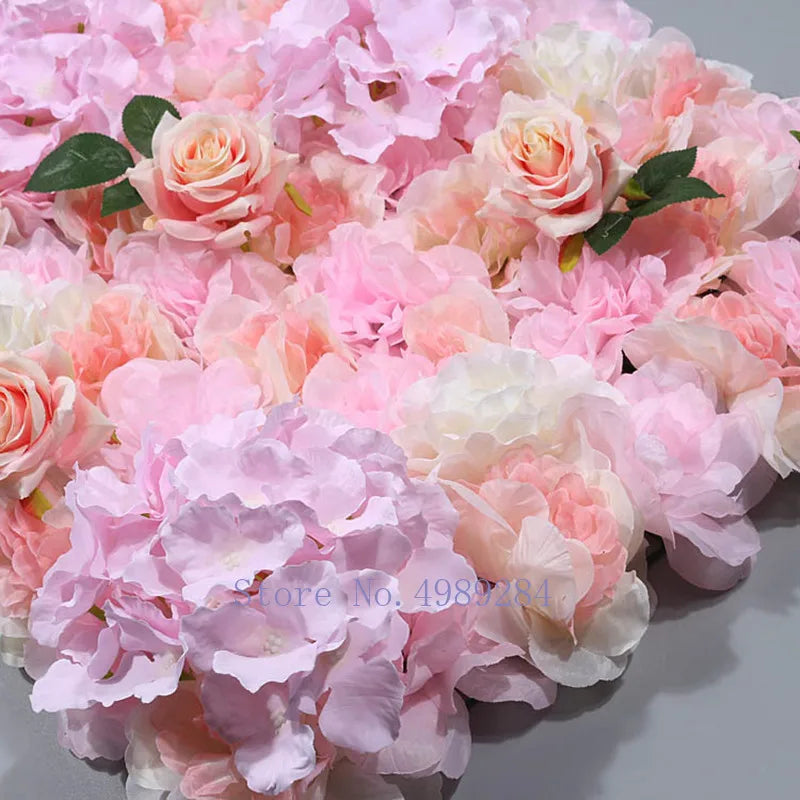 Afralia™ Silk Rose Fake Flower Wall Wedding Decoration Romantic Home Decor