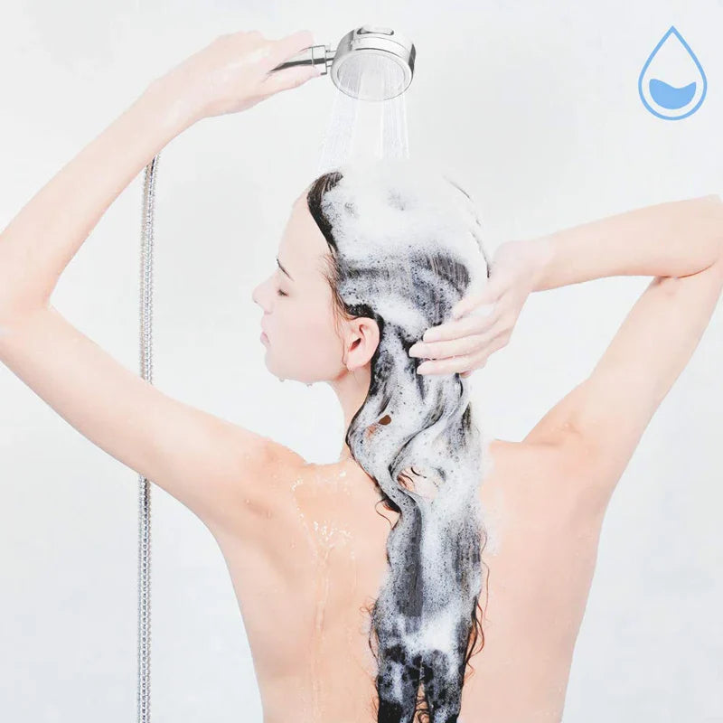 Afralia™ High Pressure Shower Head with 3 Modes Plating and Adjustable Handle