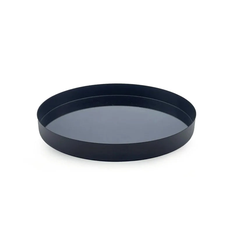 Afralia™ Mirror Glass Tray: Decorative Metal Storage Plate for Dressing Table Jewelry & Cosmetics
