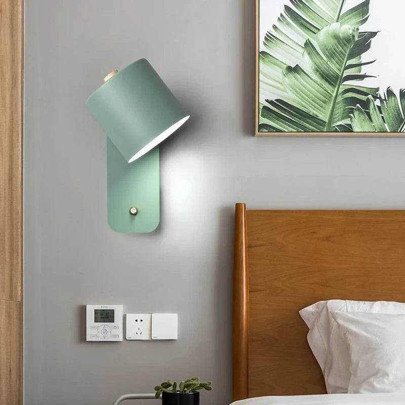 Afralia™ Rotatable Iron LED Wall Lamp for Bedroom, Study, Living Room Sconces