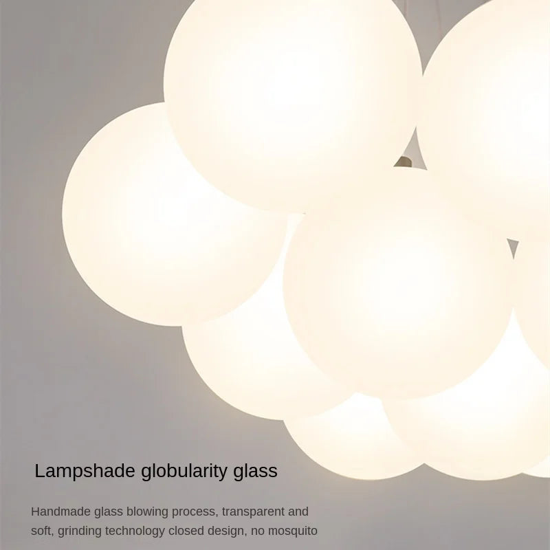 Afralia™ Glass Ball LED Pendant Lights for Teen Room Decor