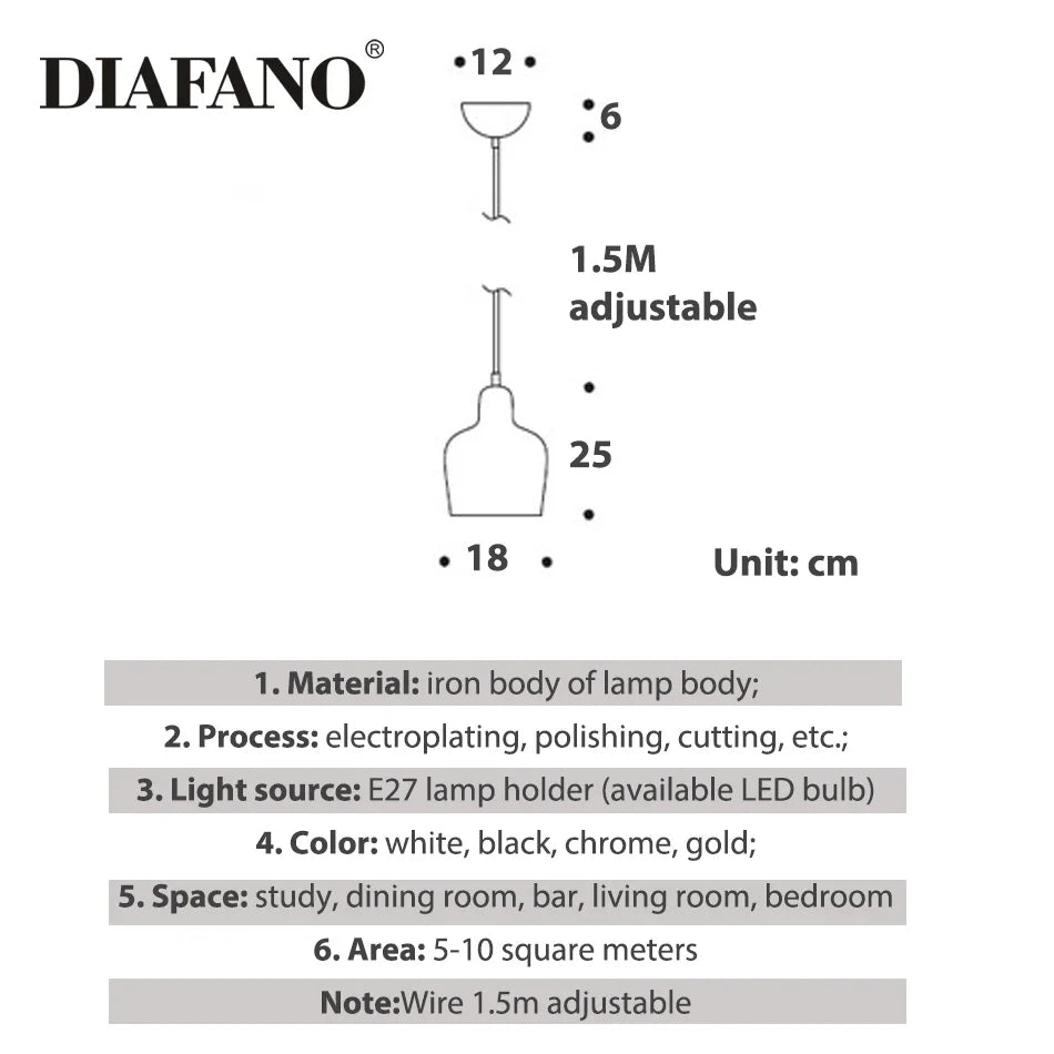 Afralia™ Metal Pendant Light for Home Decor and Lighting