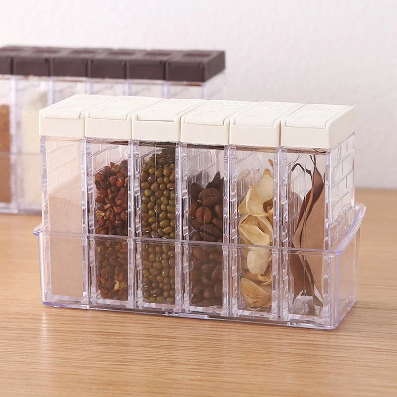 Afralia™ Seasoning Box Set: Spice Jar Storage Bottles for Kitchen Herb & Spice Organization