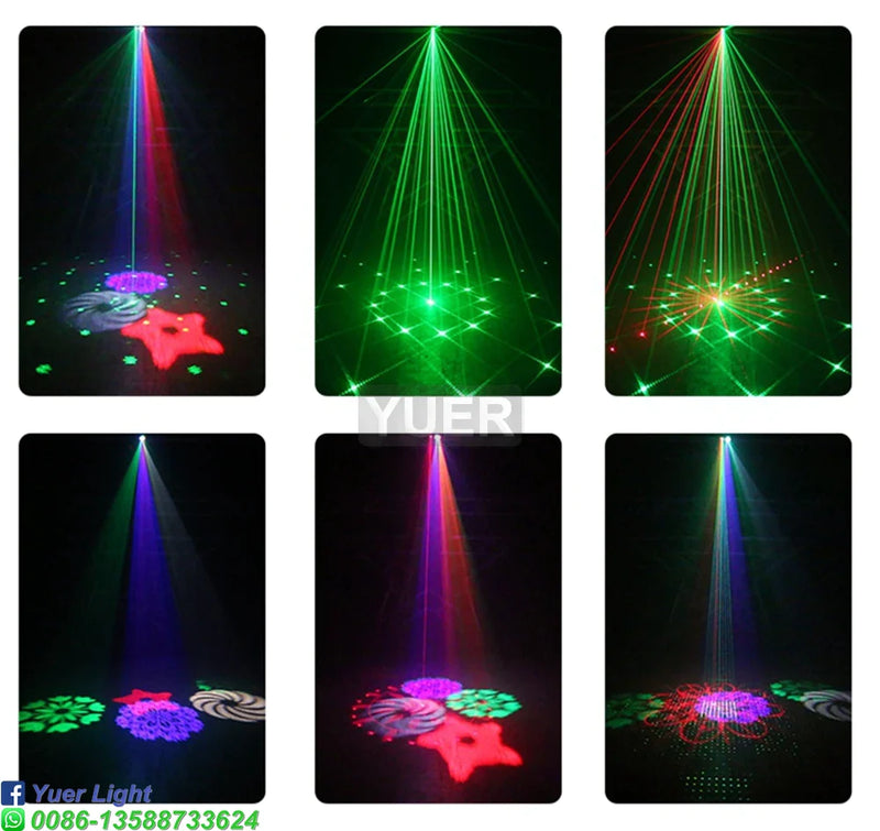 Afralia™ RGBW Laser Projection Lamp for Home Party KTV DJ Dance Floor