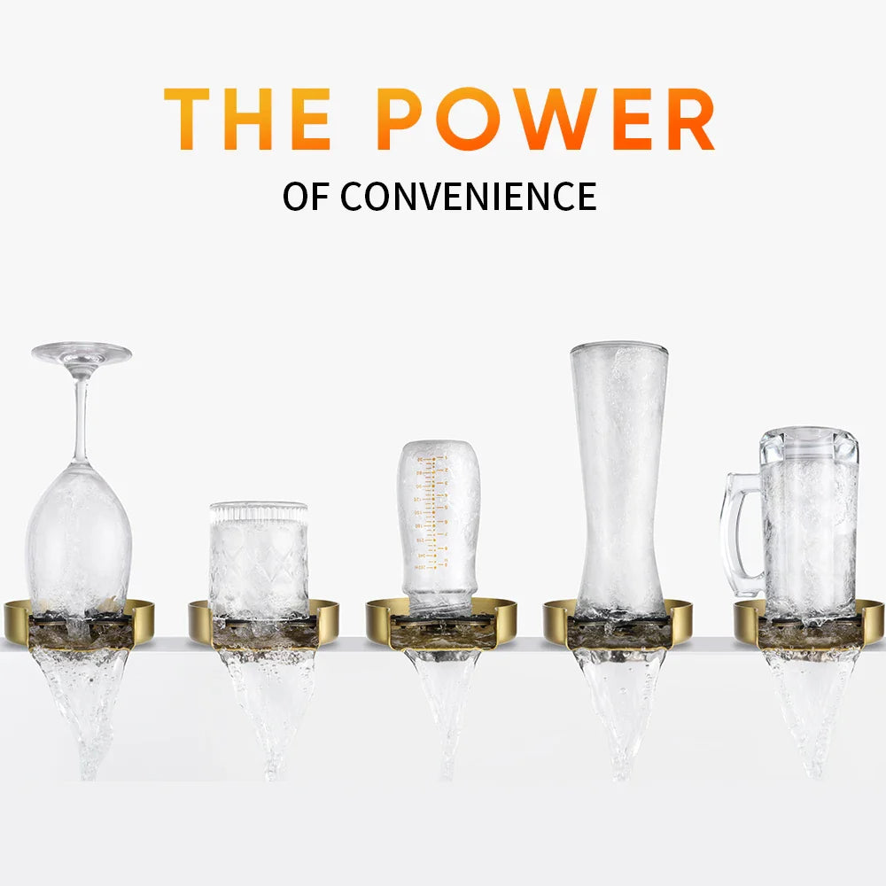 Afralia™ Glass Rinser: Automatic Cup Washer for Home Sink, Coffee Bar, Kitchen Accessories