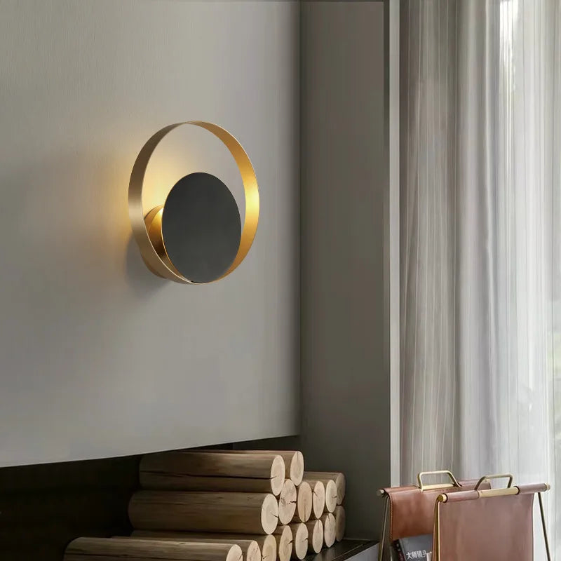 Afralia™ Gold Nordic LED Wall Sconce - Modern & Stylish Indoor Lighting for Living, Bedroom, Dining & Bedside