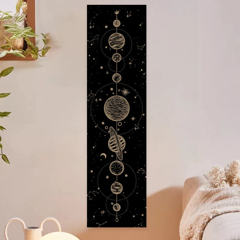 Afralia™ Lunar Eclipse Moon Phase Tapestries Psychedelic Wall Hanging