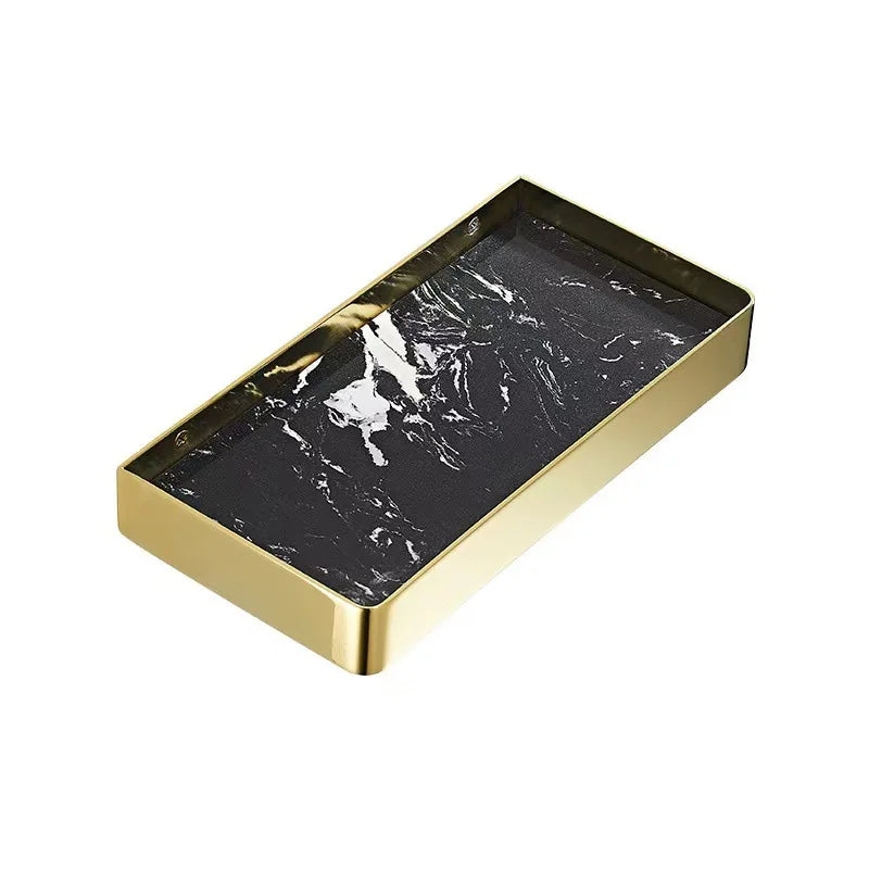 Afralia™ Brushed Gold Bathroom Corner Shelf Wall-Mounted Storage Organizer