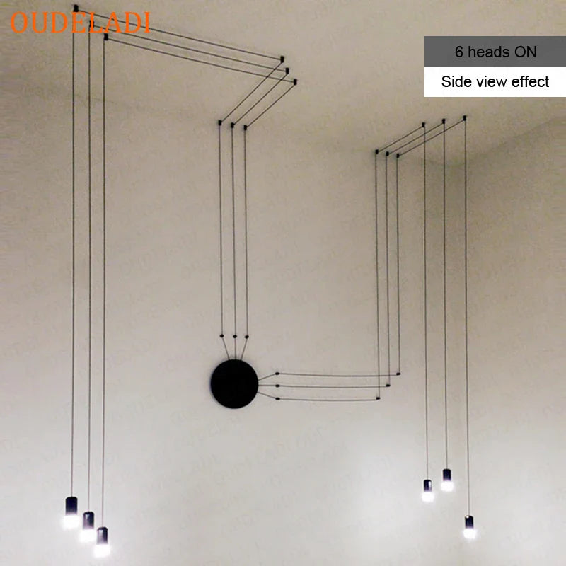 Afralia™ Industrial Retro Wall Lamp Black LED Hanging Light