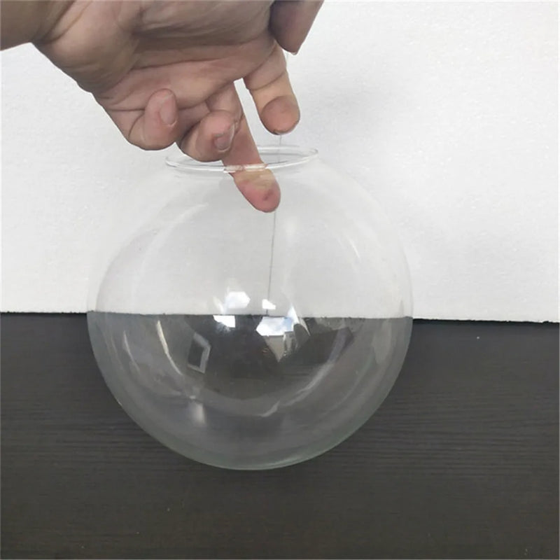 Afralia™ Clear Glass Lamp Shade Round Light Cover Replacement - D13cm to D25cm