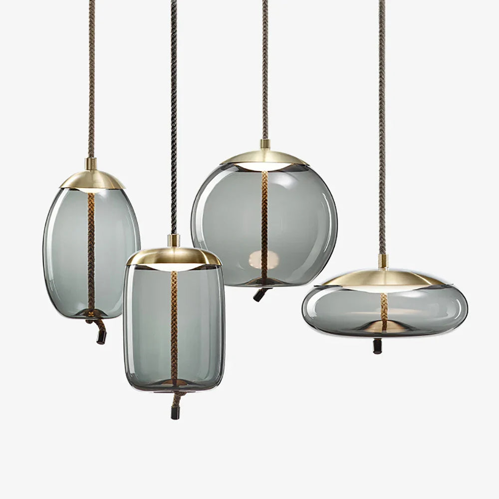 Afralia™ Nordic Glass LED Pendant Lights: Modern Art Luminaria for Home Dining Room