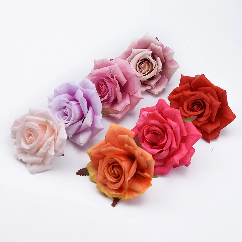 Afralia™ Wedding Roses Decorative Flowers 5/10PCS Multicolor Artificial Plants Home Decor