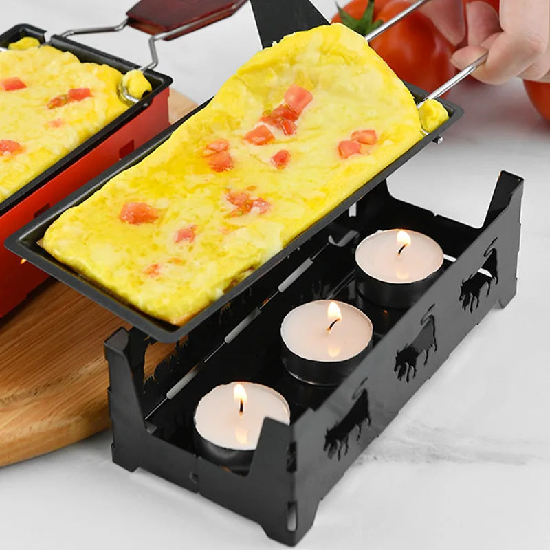 Afralia™ Mini Cheese Grill Non-Stick Barbecue Dish for Butter Cheese, Household BBQ Baking