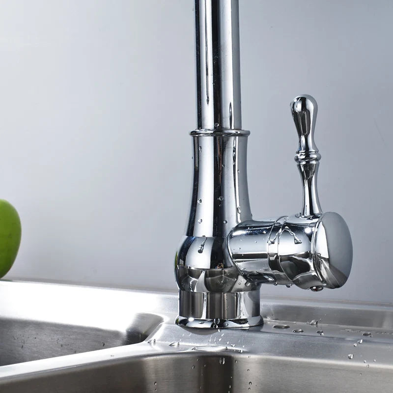 Afralia™ Kitchen Faucet: Oil Rubbed Bronze Finish, 360° Rotating Hot Cold Mixer Tap