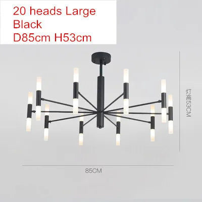 Afralia™ Modern Tube G4 LED Chandelier for Living Room Art Suspended Lamp