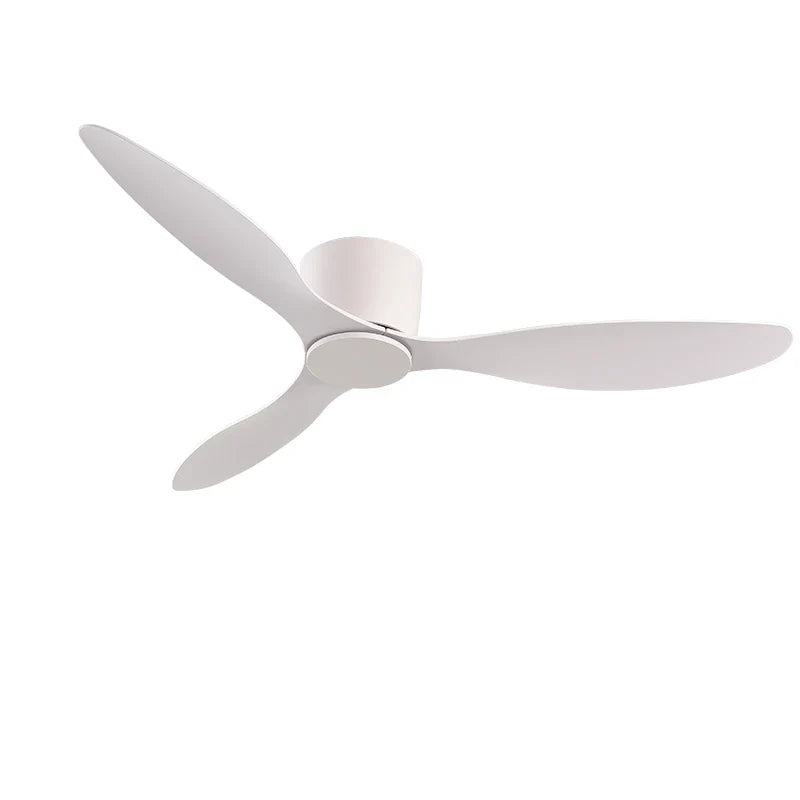 Afralia™ White DC Motor 6-Speed Modern LED Ceiling Fan Without Lights