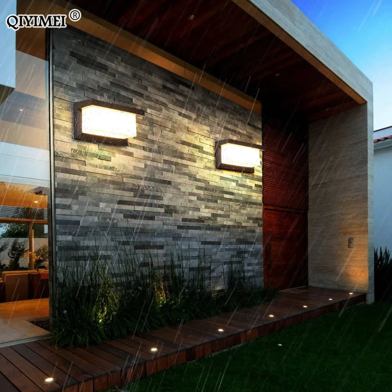 Afralia™ Outdoor LED Wall Lights for Courtyard Patio Garden Front Door, Waterproof & Modern Design