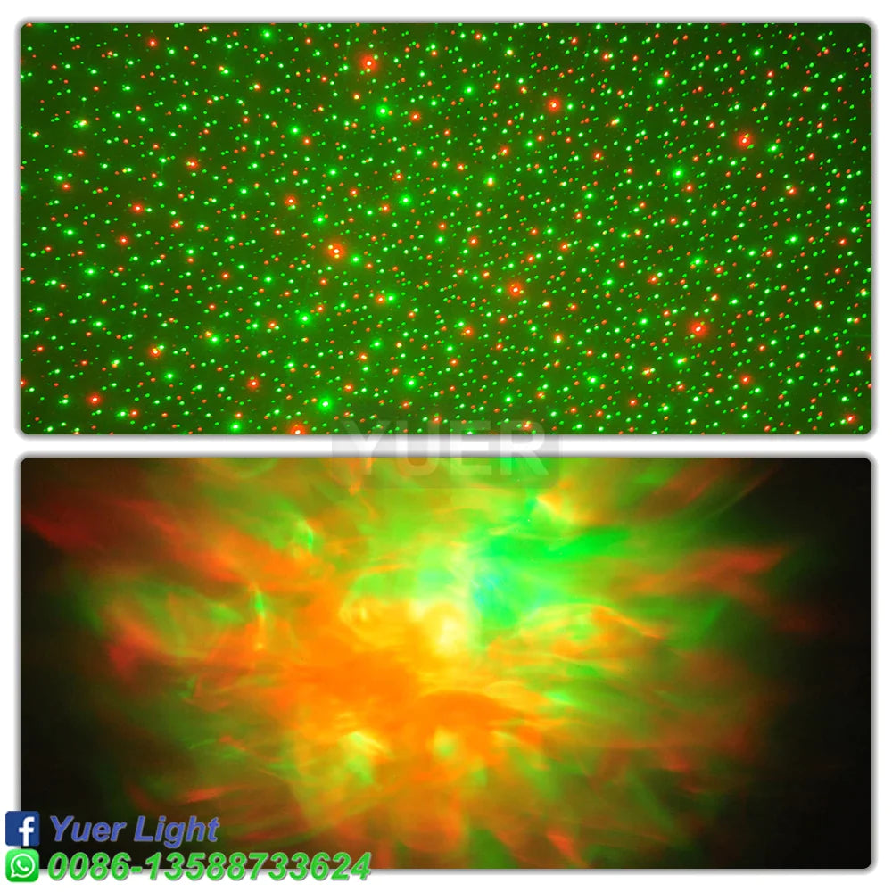 Afralia™ LED Water+RG Laser Light DJ Disco Stage Projector