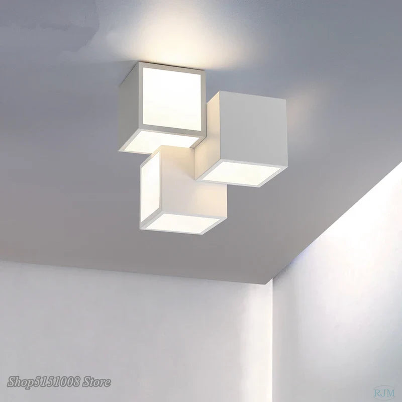 Afralia™ Acrylic LED Ceiling Light with Remote Control - Modern Square Design