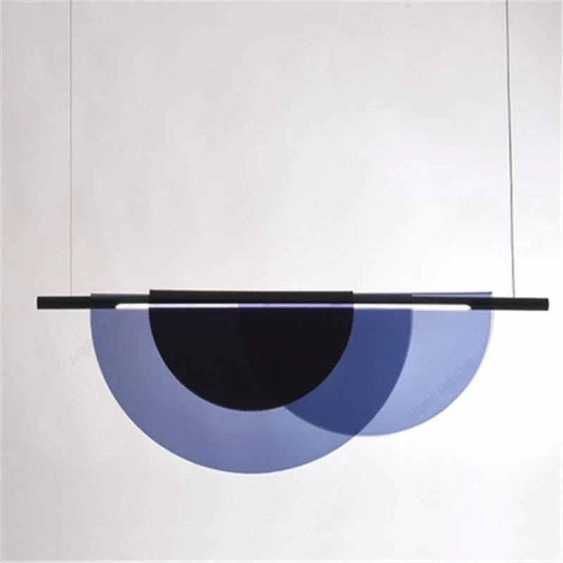 Afralia™ Modern Semi-Circle Chandelier Ceiling Pendant Light Fixture for Living & Dining Room